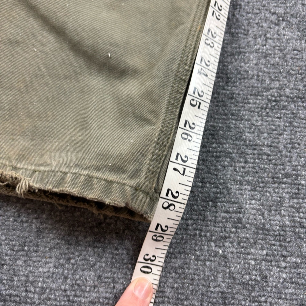 CARHARTT Men’s Grey/green Khaki Utility Cargo Work Pants Worn size: 34 - Picture 9 of 9